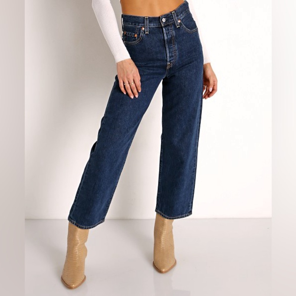 Levi's Premium 90s Ribcage Straight Ankle Jeans Size 23, RARE SIZE FIND Like New - Picture 2 of 16
